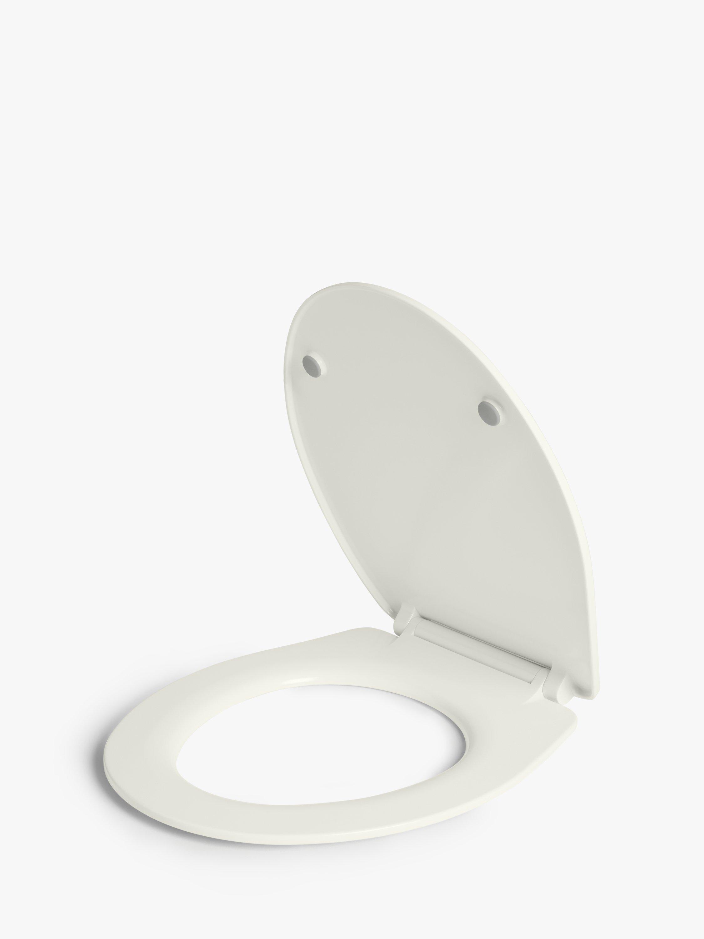 John Lewis Antibacterial Thermoset Slim Soft Close Toilet Seat White