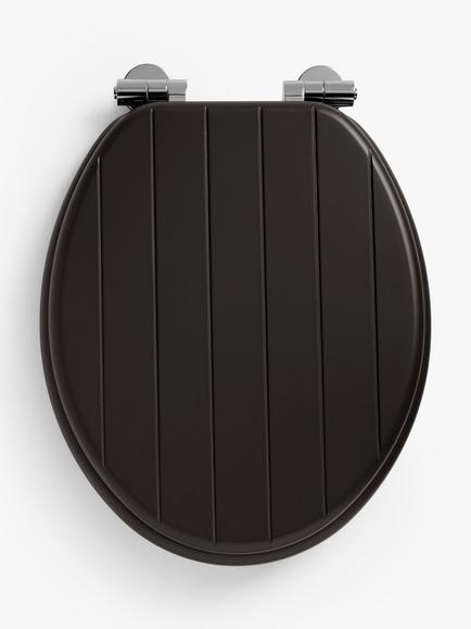 John Lewis Slatted Easy-Fix Toilet Seat, FSC-Certified (MDF), Brown