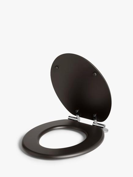 John Lewis Slatted Easy-Fix Toilet Seat, FSC-Certified (MDF) - view 2, Brown