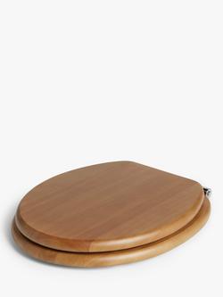 John Lewis Rubberwood Toilet Seat, Natural - view 2, Natural