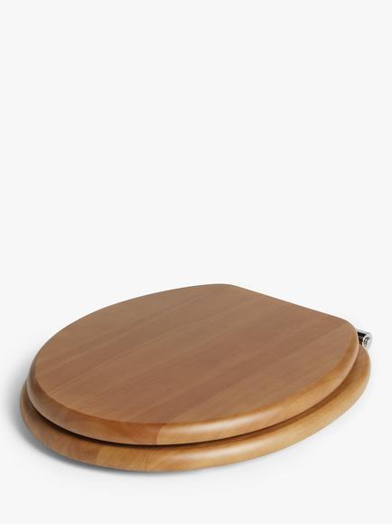 John Lewis Rubberwood Toilet Seat, Natural - view 2, Natural
