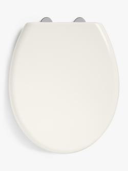 John Lewis Wrap-Over Toilet Seat, White, White