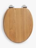 John Lewis Easy-Fix Toilet Seat,  FSC-Certified (American White Oak Wood), Natural