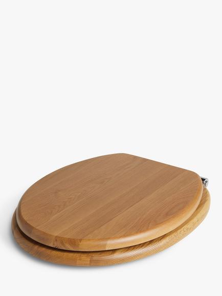 John Lewis Easy-Fix Toilet Seat,  FSC-Certified (American White Oak Wood), Natural - view 2, Natural