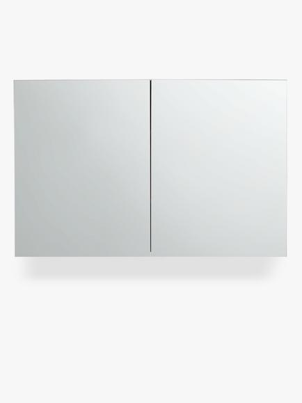 John Lewis Large Double Mirror-Sided Bathroom Cabinet, Silver