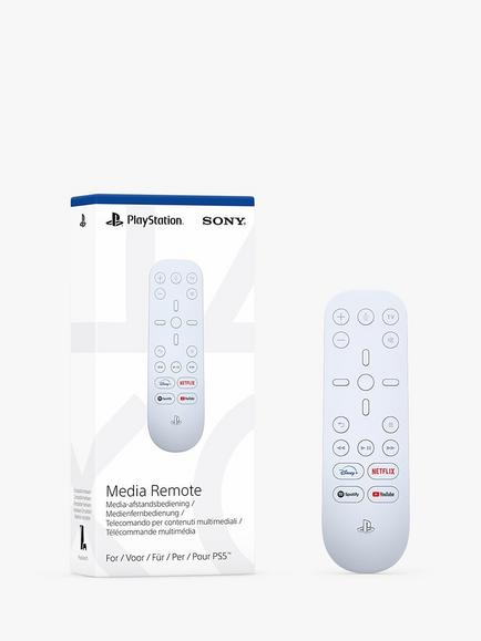 PlayStation 5 Media Remote Control, White, White