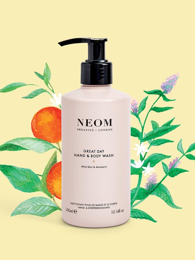 Product image 2 of 3, which shows NEOM Wellbeing London Great Day Hand & Body Wash, 300ml