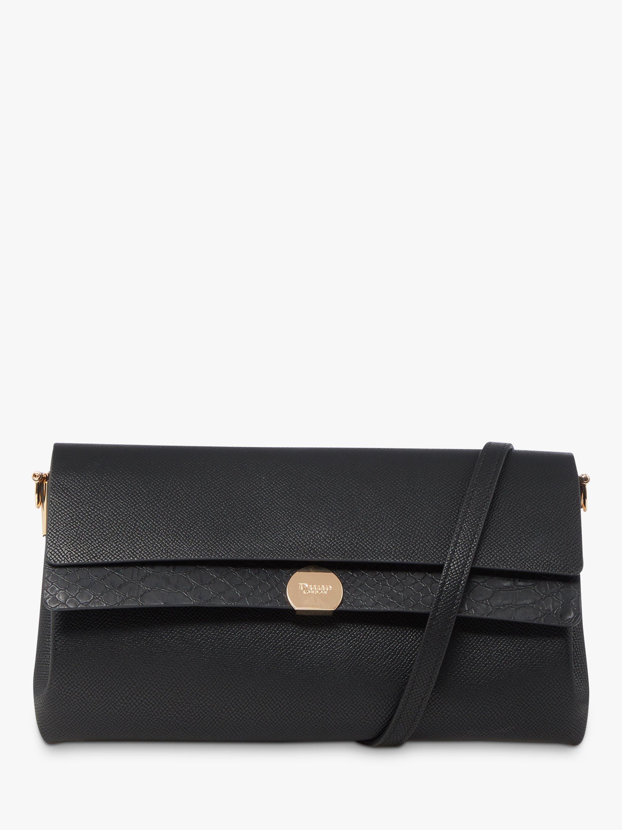 Product image 1 of 3, which shows Dune London Elline Clutch Bag, Black