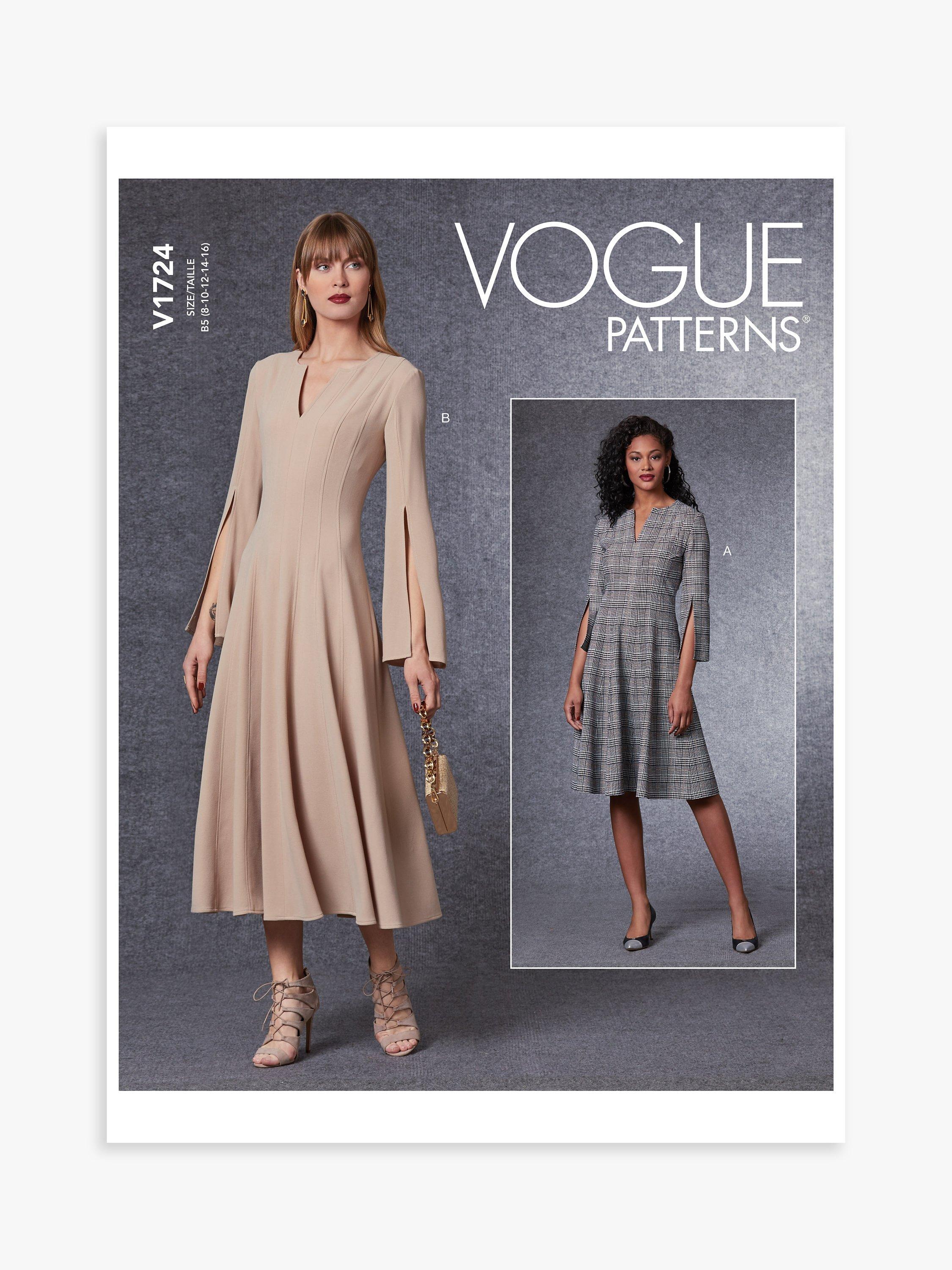 Vogue Misses' Close Fitting Dress Sewing Pattern, VI1724