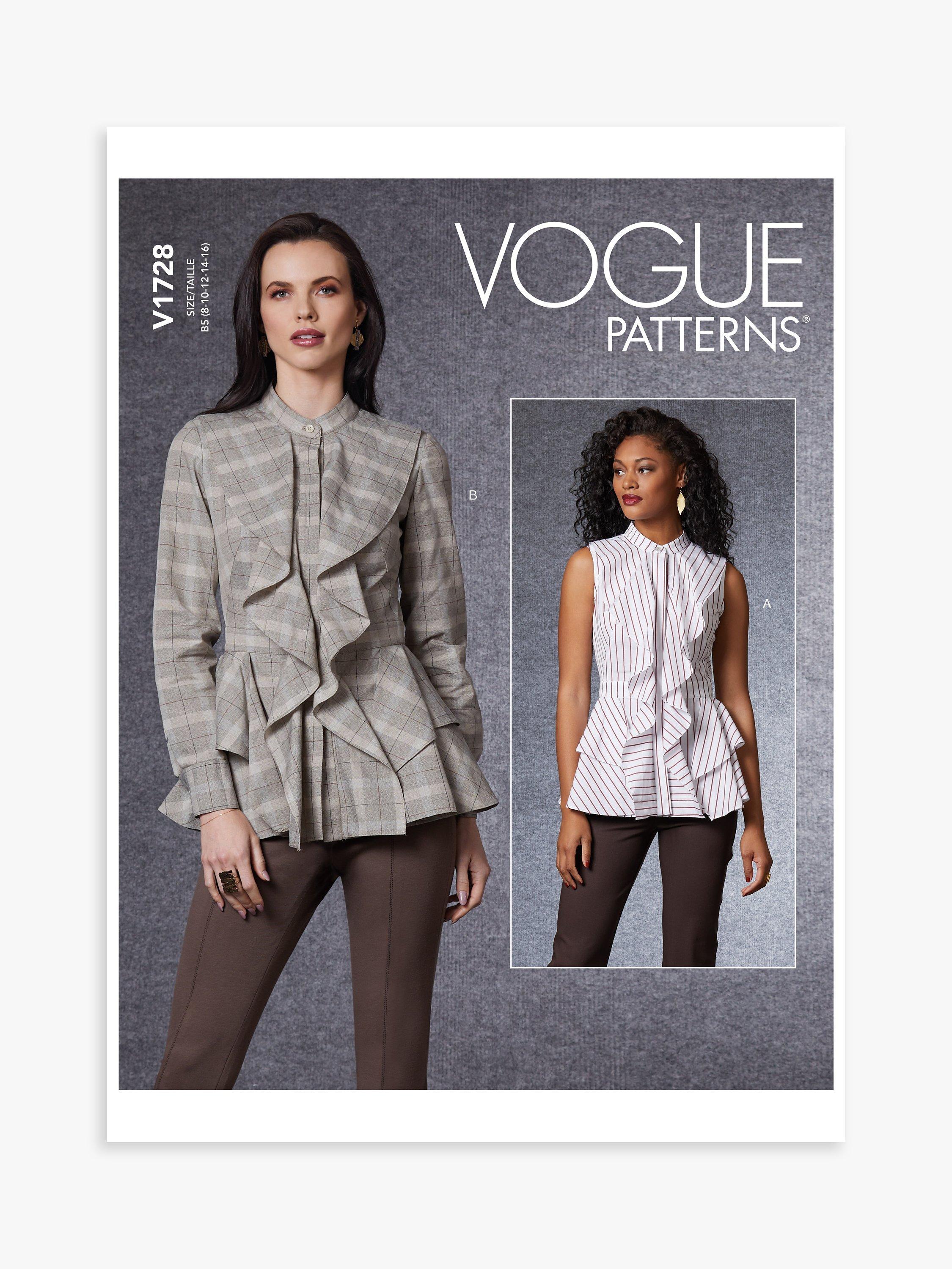 Vogue Misses Women's Top Sewing Pattern