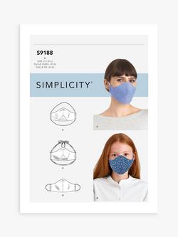 Simplicity Unisex Face Coverings Sewing Pattern, S9188A, Multi