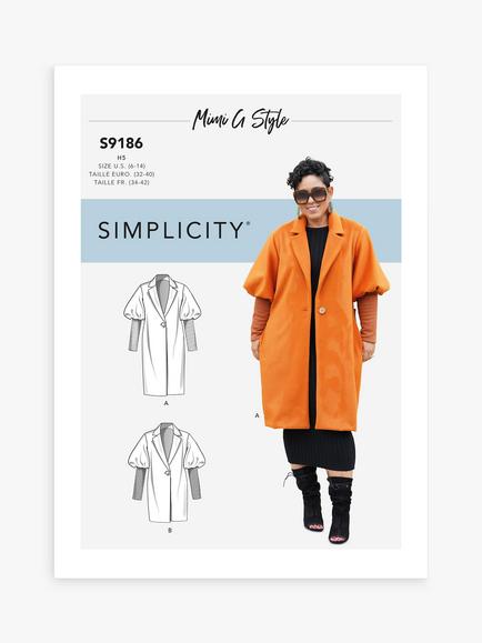 Simplicity Misses Women's Jacket and Coat Sewing Pattern, Multi