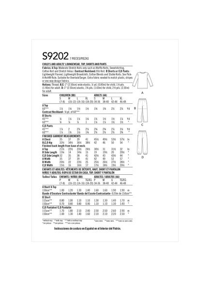 Simplicity Children's Unisex Sleepwear Sewing Pattern, S9202 - view 2, Multi