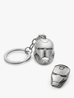Royal Selangor Iron Man Keyring and Lapel Pin Set, Silver