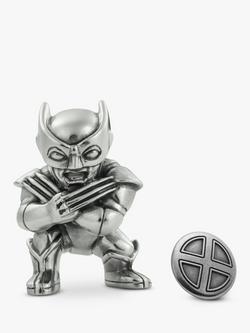 Royal Selangor Mini Wolverine Figurine and X-Men Lapel Pin Set, Silver