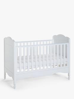 John Lewis Cloud Cotbed, White, White