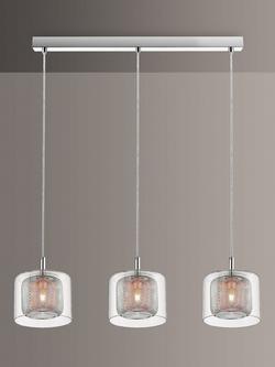 Impex Laure Mesh Bar Ceiling Light, Clear/Copper, Clear/Copper