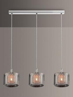 Impex Laure Mesh Bar Ceiling Light, Clear/Copper - view 2, Clear/Copper