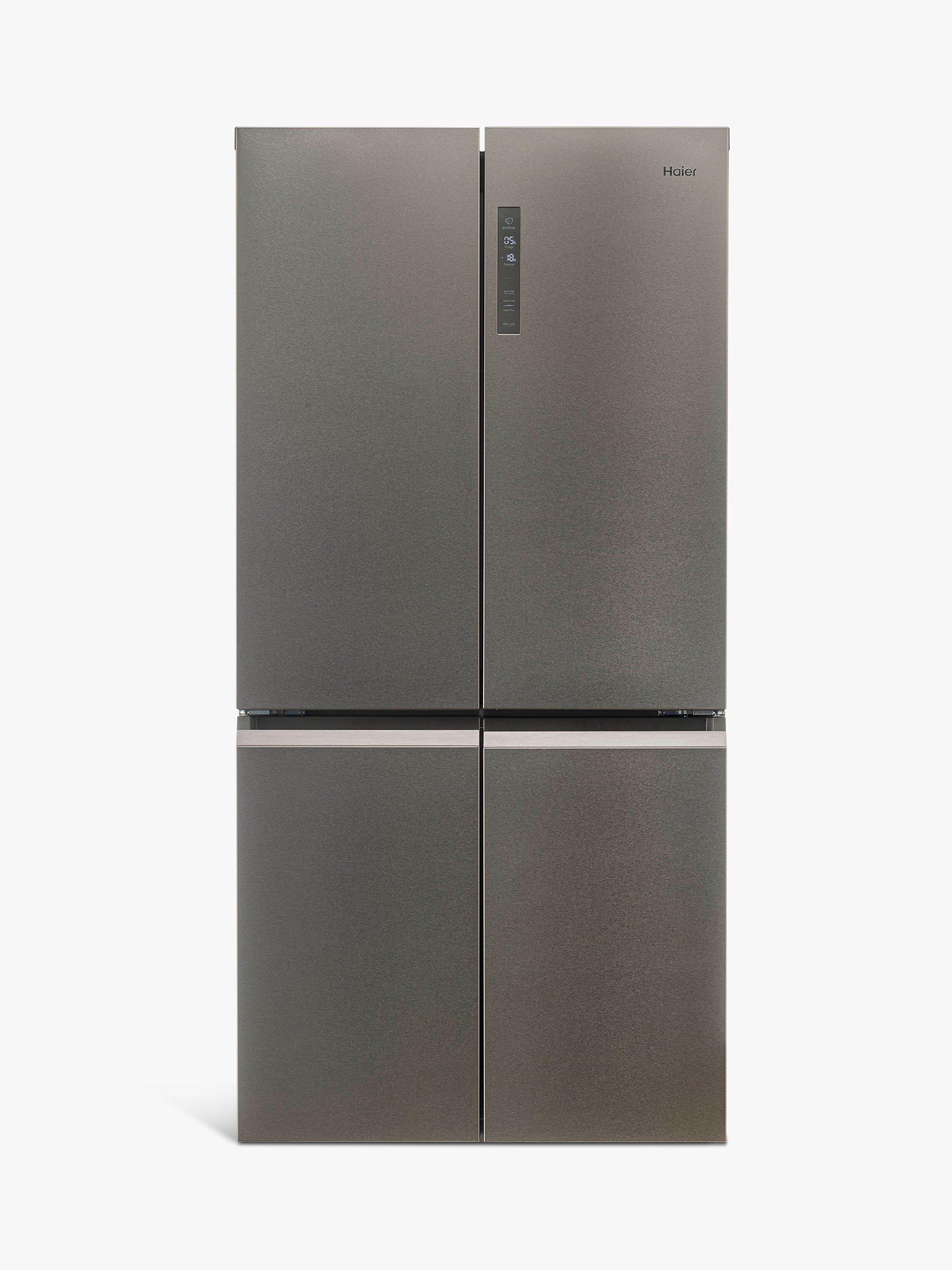 Haier HTF-540DP7 Freestanding 60/40 American Fridge Freezer, Steel