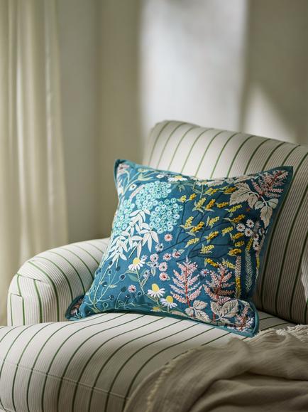 John Lewis Kalina Cushion - view 2, Fjord