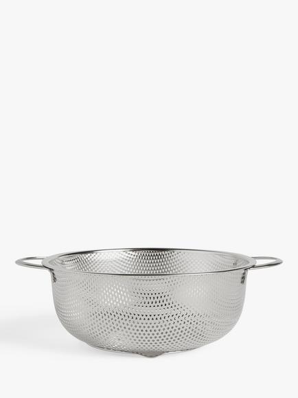 John Lewis Stainless Steel Sieve / Mesh Colander, 22.5cm, Silver