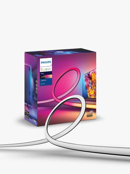 Philips Hue Play Gradient Smart Lighting Adjustable Colour Changing LED Lightstrip for 65” TVs, 20W, 254cm, Multi