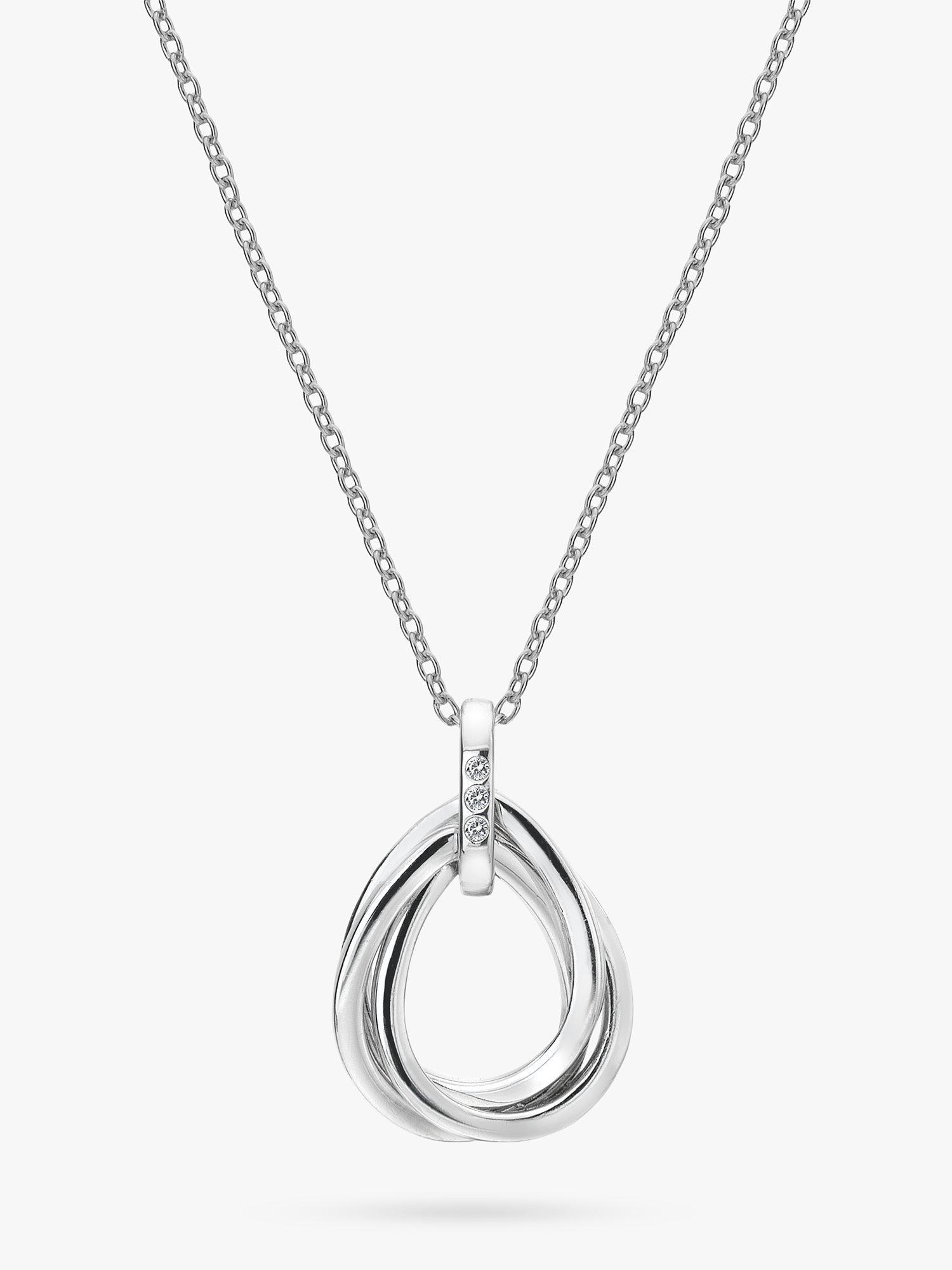 Hot Diamonds Interlinked Teardrop Pendant Necklace