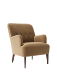 Swoon London Armchair, Dark Leg, Biscuit Velvet