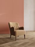 Swoon London Armchair, Dark Leg, Biscuit Velvet