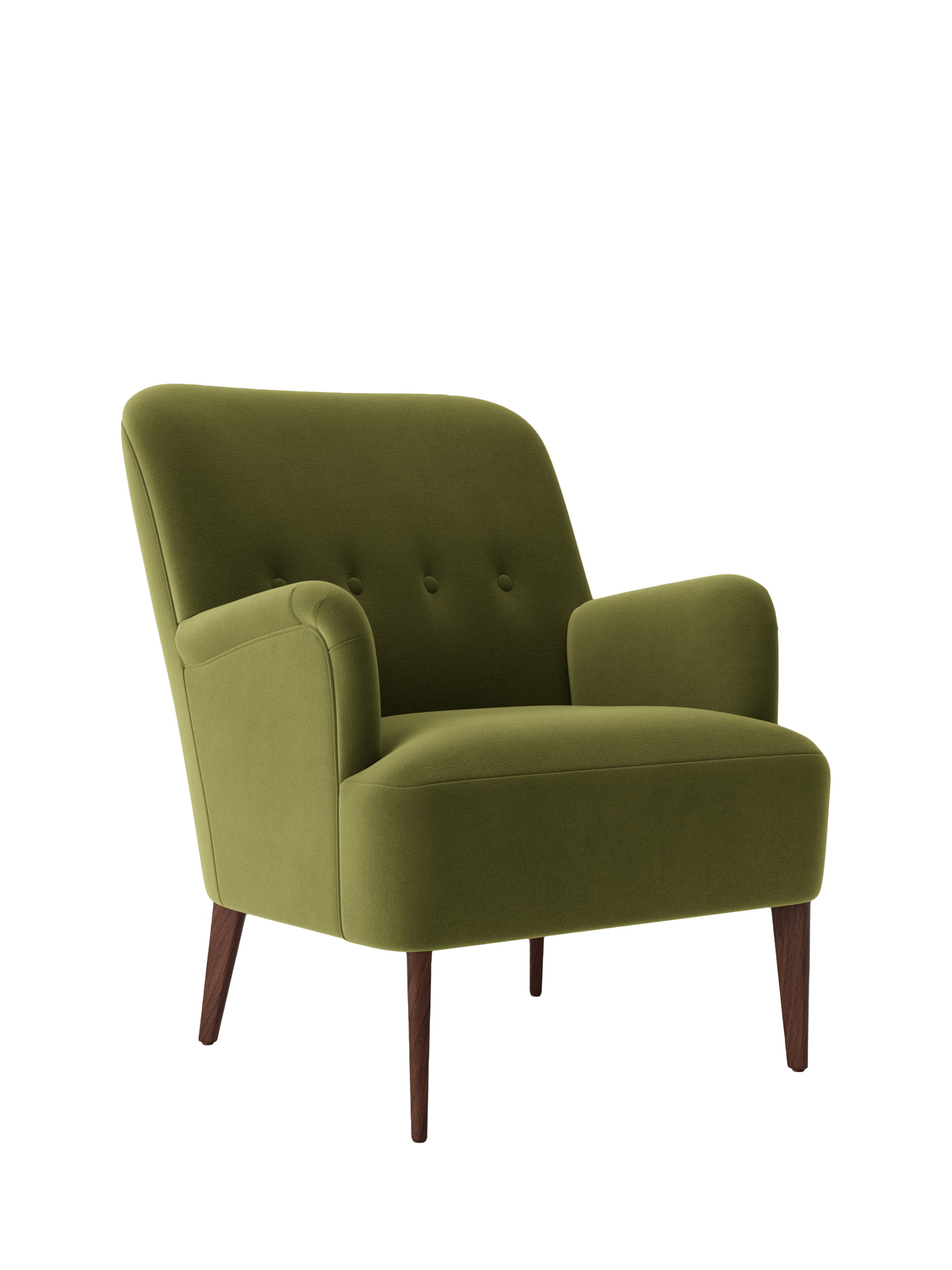 London Range, Swoon London Armchair, Dark Leg, Fern Velvet