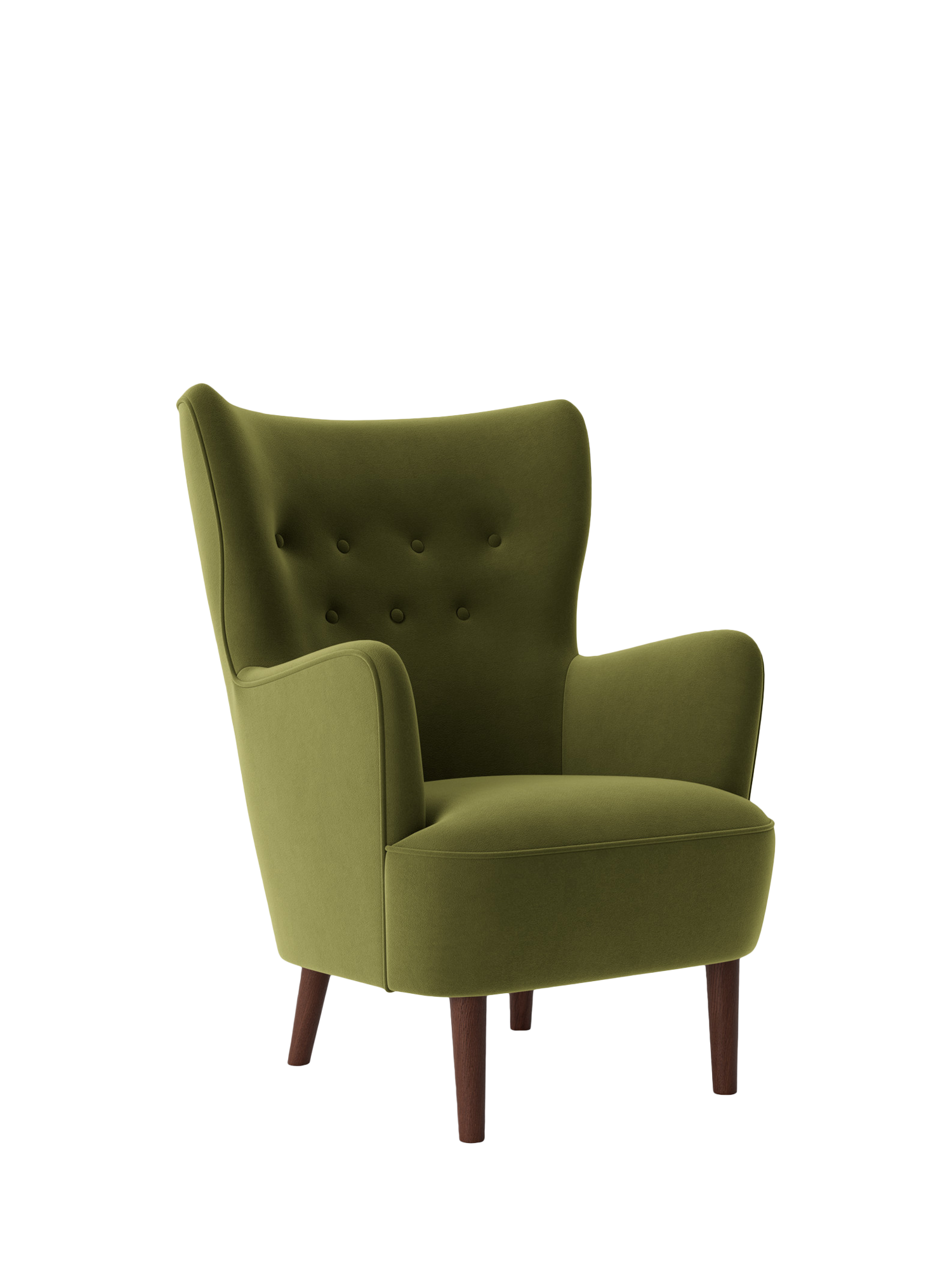 Ludwig Range, Swoon Ludwig Armchair, Fern Velvet