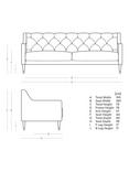 Swoon Pritchard Large 3 Seater Sofa, Dark Leg