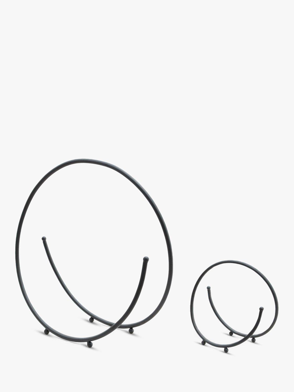 Ivyline Contemporary Round Log and Kindling Holder Set, Black