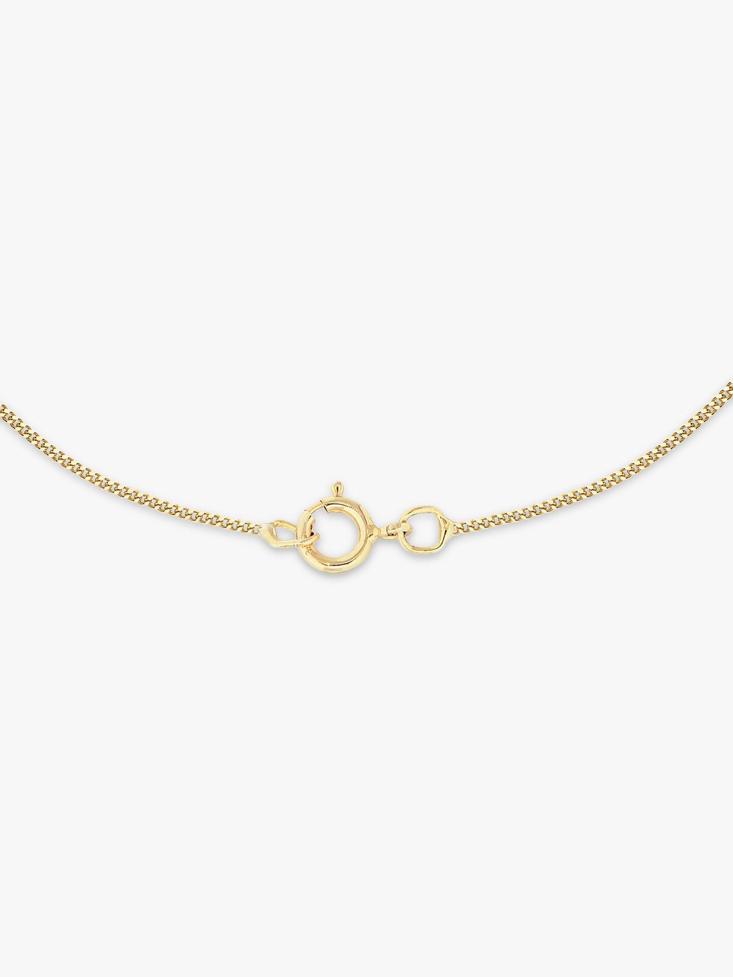 Product image 4 of 4, which shows IBB 9ct Gold Cubic Zirconia Evil Eye Hamsa Hand Pendant Necklace