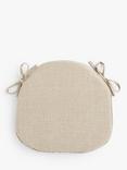 John Lewis Textured Weave Seat Pad, Neutral