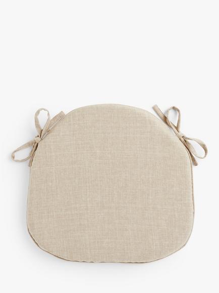 John Lewis Textured Weave Seat Pad, Neutral