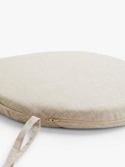 John Lewis Textured Weave Seat Pad - view 2, Neutral