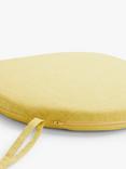 John Lewis Textured Weave Seat Pad, Citron