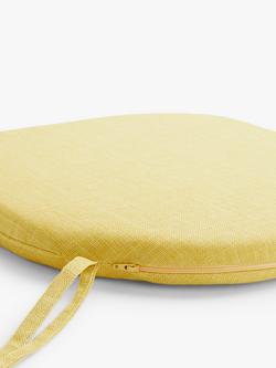John Lewis Textured Weave Seat Pad - view 2, Citron