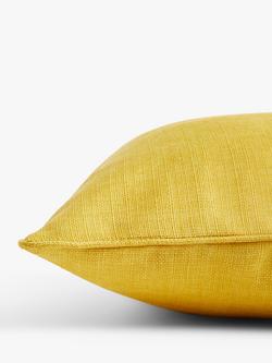 John Lewis Textured Weave Cushion - view 2, Citrine