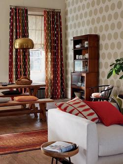 Scion Yoki Furnishing Fabric - view 2, Terracotta