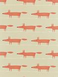 Scion Mr Fox 2 Furnishing Fabric, Neutral/Paprika
