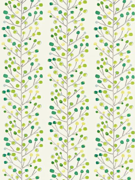 Scion Berry Tree Furnishing Fabric, Emerald/Lime/Chalk