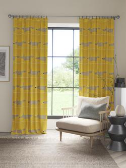 Scion Mr Fox 2 Furnishing Fabric - view 2, Sunflower/Gull/Chalk