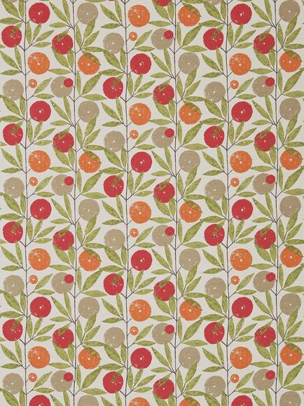 Scion Blomma Furnishing Fabric, Tangerine