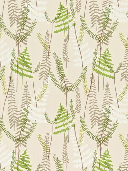 Scion Athyrium Furnishing Fabric, Hessian/Apple/Pebble