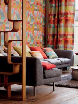 Scion Axis Furnishing Fabric - view 2, Tangerine/Citrus