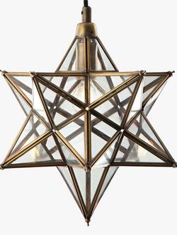 Där Ilario Star Small Ceiling Light, Antique Brass - view 2, Antique Brass