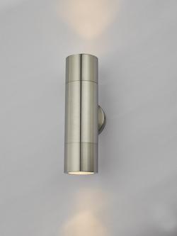 Där Ortega LED Uplighter/Downlighter Outdoor Wall Light, Silver
