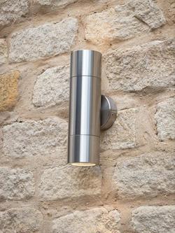 Där Ortega LED Uplighter/Downlighter Outdoor Wall Light - view 2, Silver